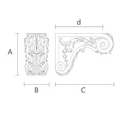 Резной кронштейн KR-054