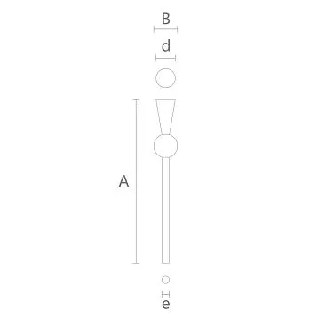 Современная мебельная ножка MN-237 высотой 750 мм с геометрическим профилем из массива