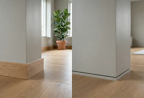 Деревянный плинтус и скрытый плинтус: современные тренды отделки