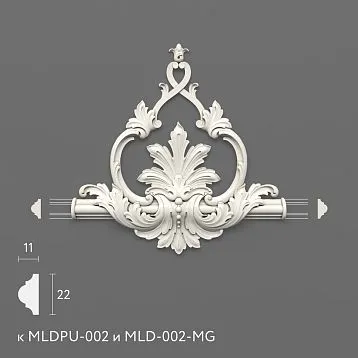Лепнина из полиуретана MLDPU-2-2.1. Декор для молдингов. Изображение 6994190f3350e