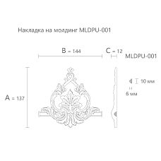 Лепнина из полиуретана MLDPU-1-2.1. Декор для молдингов. Изображение 69945c544e1d5