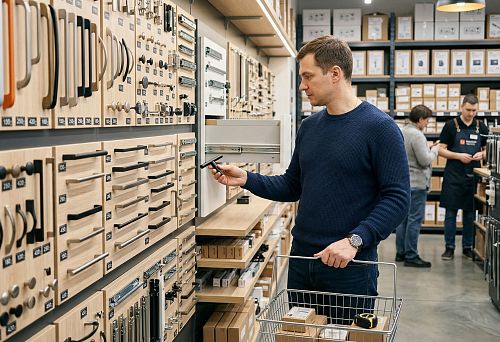 Мебельная фурнитура: купить подходящие комплектующие для мебели