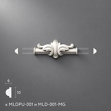 Полиуретановый декор NPU-398.1 к молдингам MLDPU-001 и MLD-001-MG
