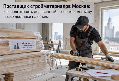Поставщик стройматериалов Москва: как подготовить деревянный погонаж к монтажу после доставки на объект
