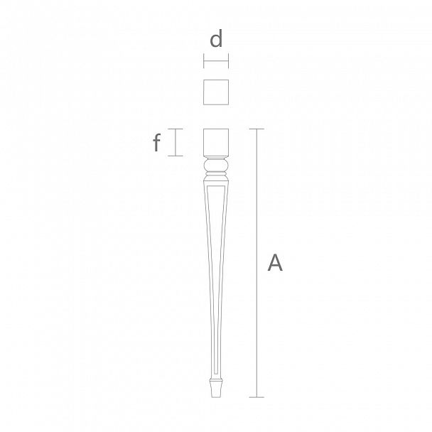 Ножка мебельная с чертежом для барной стойки, ножка для барного стула