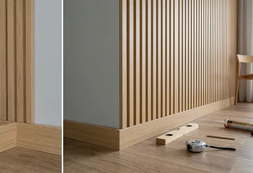 Панель МДФ реечная и плинтус МДФ: как собрать практичную отделку с чистыми стыками и ровной геометрией