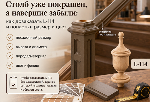 Столб уже покрашен, а навершие забыли: как дозаказать L-114 и попасть в размер и цвет