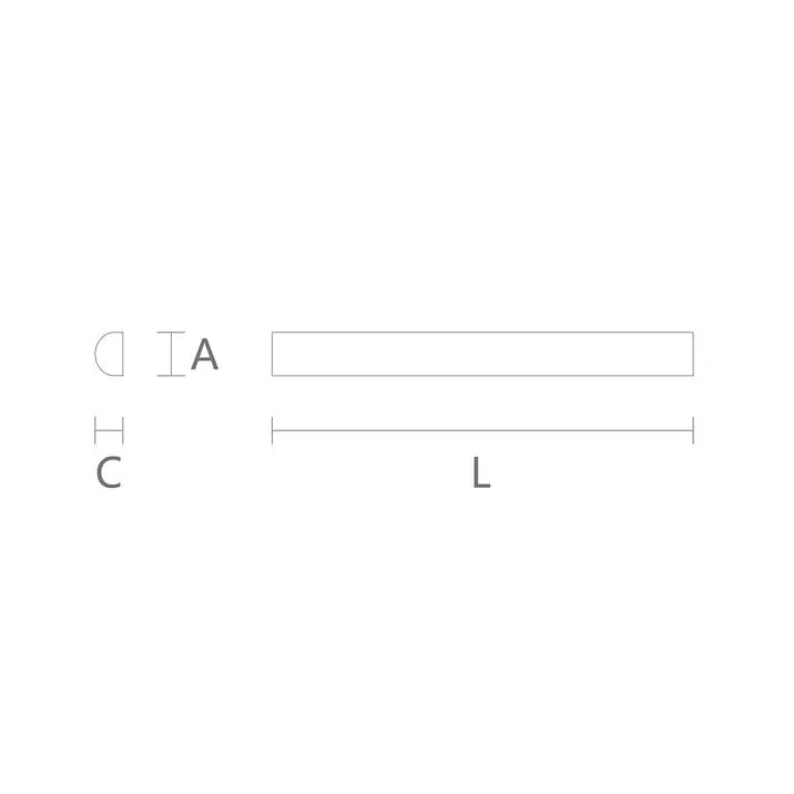 Полукруглый молдинг MLD-027 из бука для декорирования стен и потолков чертеж