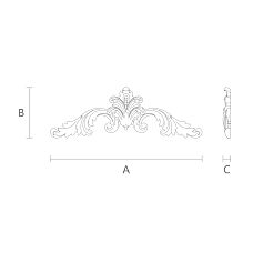 Изящная резьба по дереву N-122 на двери чертеж