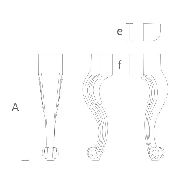 Чертежи резных изогнутых ножек