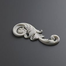 Резная накладка NPU-120R правая из полиуретана Ставрос, декоративный элемент 150 мм для стен, дверей и мебели, влагостойкий, под покраску