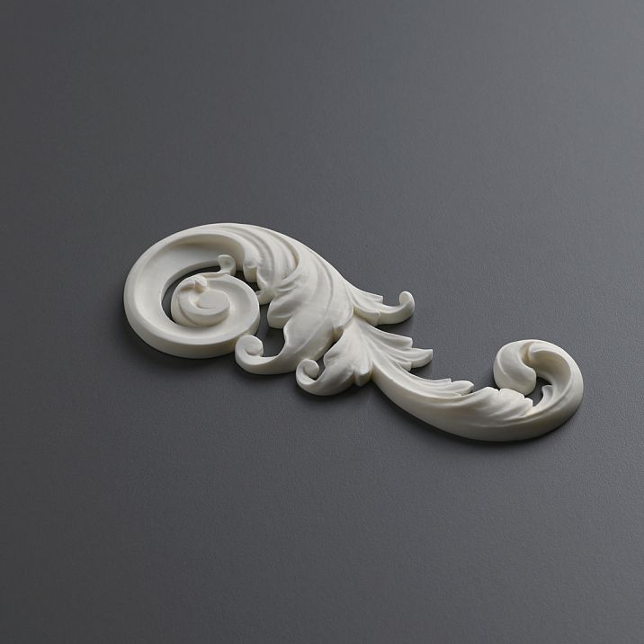 Резная накладка NPU-120R правая из полиуретана Ставрос, декоративный элемент 150 мм для стен, дверей и мебели, влагостойкий, под покраску