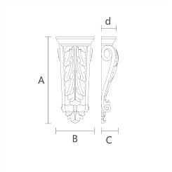 Резной кронштейн KR-033