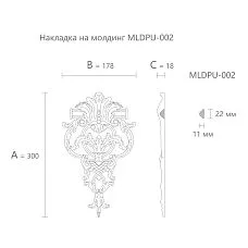Лепнина из полиуретана MLDPU-2-1.1. Декор для молдингов. Изображение 6994174381d37