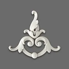 Лепной декор NPU-302 из полиуретана на сером фоне