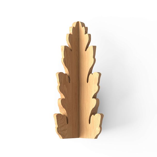Деревянная накладка  с резным цветком от магазина Stavros крупным планом