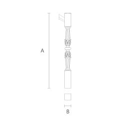 Столб деревянный для лестницы L-073