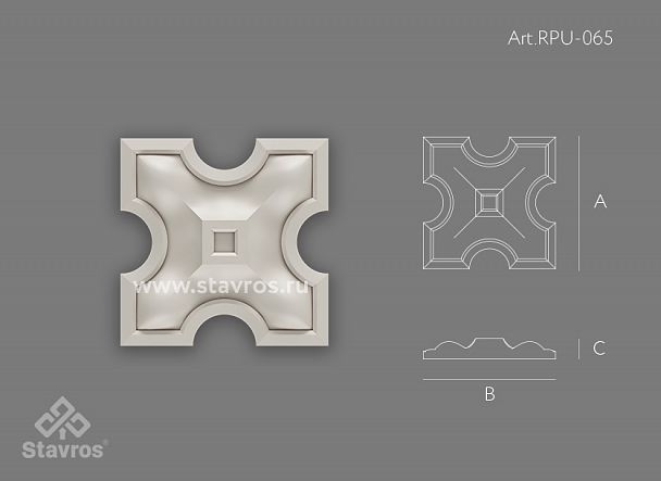 Резная розетка RPU-065