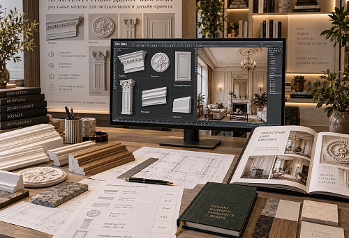 Архитектурный декор 3ds Max: реальные модели для визуализации и дизайн-проекта