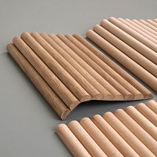 Образец реечной панели OPAN-003 200×11×310 мм из МДФ, дуба и бука STAVROS