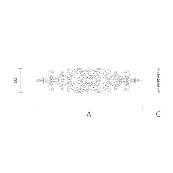 Резной элемент декора N-106 для дома чертеж