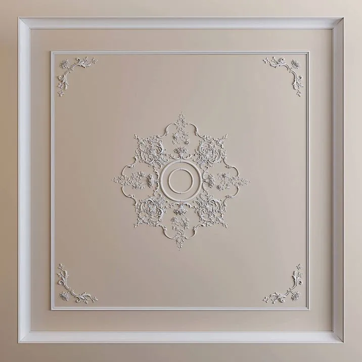 Комплект лепного декора CPU-P6 для потолка в классическом стиле