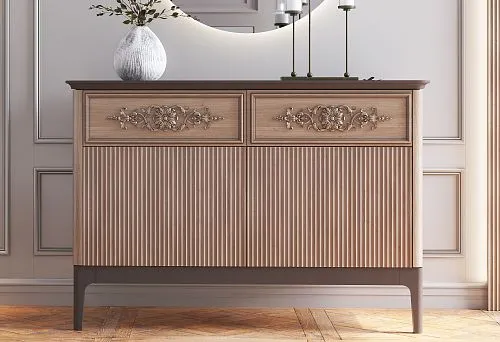 Декоративные стойки и мебельные элементы в изысканном дизайне.