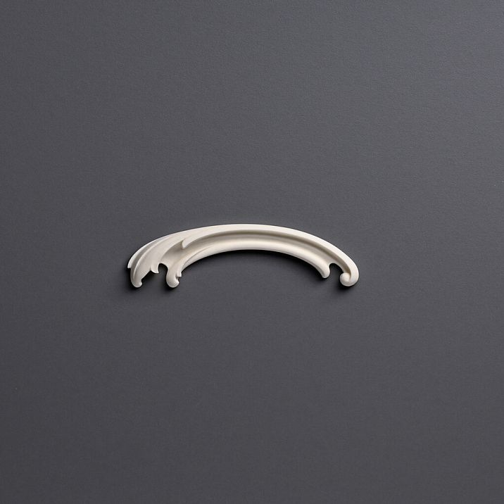 Резная накладка NPU-432L из полиуретана STAVROS с тремя плавными волнообразными дугами для горизонтального декора, левая версия фото