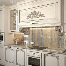 Декоративный элемент угловой MLD-1U-1.1 в оформлении кухонных фасадов