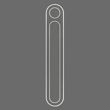 Комплект лепного декора CPU-3-6 из полиуретана — вертикальная арочная рамка с круглой вставкой и внутренней аркой, вид спереди 2300×408