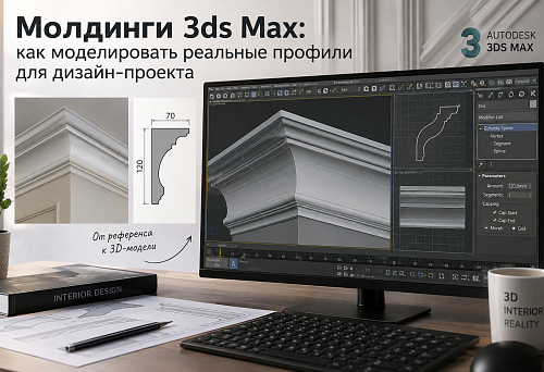 Молдинги 3ds Max: как моделировать реальные профили для дизайн-проекта