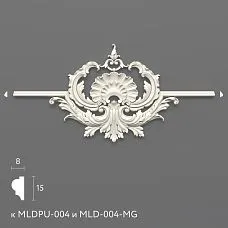 Универсальный центровой молдинг NPU-00417.4 полиуретан - для классического и современного интерьера