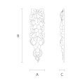 Резная накладка N-259 от магазина декора для интерьера Stavros чертеж