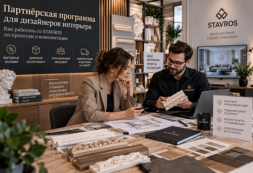Партнёрская программа для дизайнеров интерьера: как работать со STAVROS по проектам и комплектации