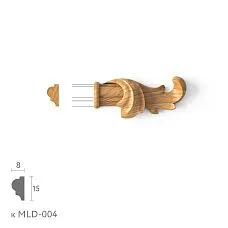 Резной наконечник на молдинг N-402.1R из массива для MLD-004 63×29×13 мм
