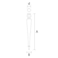 Точеная мебельная ножка MN-143