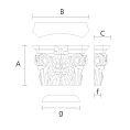 Деревянная Капитель Ставрос KL-014.02 чертеж