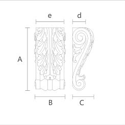 Резной кронштейн KR-003
