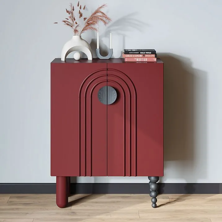 Современная деревянная ножка MN-233 с MN-234 для журнальных столов и тумб в интерьере в виде шаров