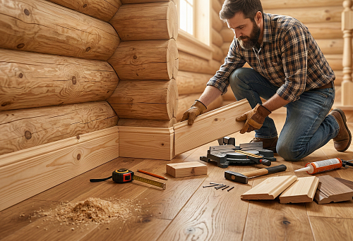 Деревянный плинтус в деревянном доме: особенности монтажа и выбора