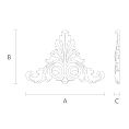 Резное изделие из дерева с цветочным орнаментом для декора поверхностей чертеж