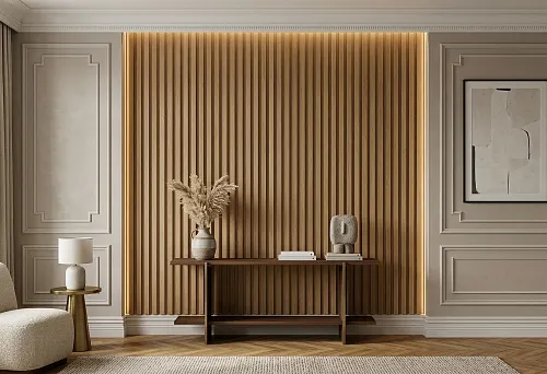 Отделка стен реечными панелями и лепнина на стенах: как создать интерьер с глубиной, ритмом и композиционной чистотой