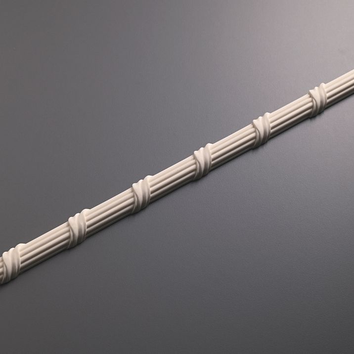 Декоративная лепнина KPU‑094L, левый декоративный элемент погонажа для сложных стеновых композиций