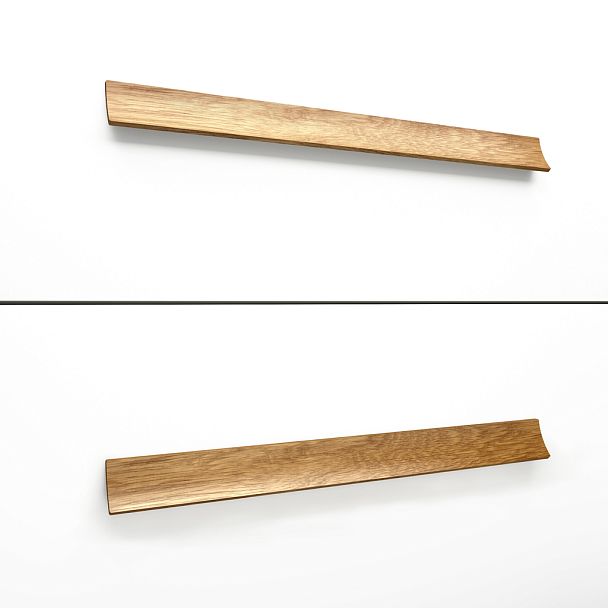 Красивая и удобная деревянная ручка для мебели Twist HL-020 вид на дверцах