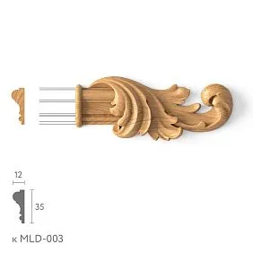 Резной наконечник на молдинг N-364.1R комплект к MLD-003