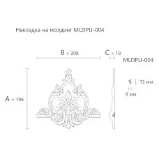 Лепнина из полиуретана MLDPU-4-2.1. Декор для молдингов. Изображение 699566f7b4719