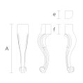 Чертеж ножки MN-036 для стула, табурета