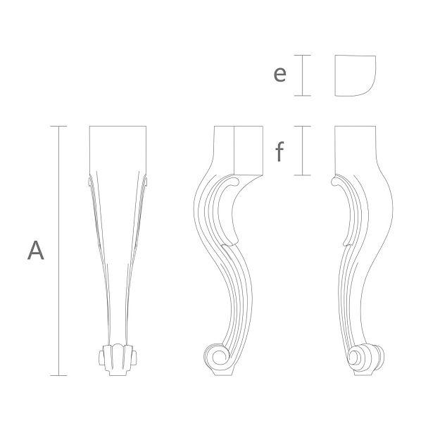 Резная мебельная ножка MN-036