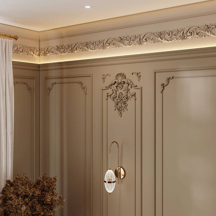 Багет K‑130 из массива дерева для создания элегантного классического декора в интерьере.