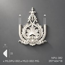 Лепнина из полиуретана NPU-382. Декор для молдингов. Изображение 698d92e2b12e6